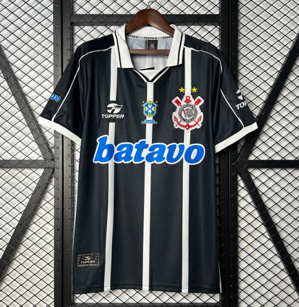 1999-2000 Corinthians Retro Away Soccer Jersey Shirt